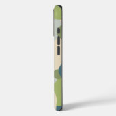 Gepersonaliseerde blauw-groene moleculen iPhone ca Case-Mate iPhone Case (Achterkant / Links)