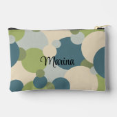 Gepersonaliseerde blauw-groene moleculen toilettas etui (Achterkant)