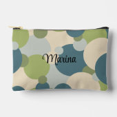 Gepersonaliseerde blauw-groene moleculen toilettas etui (Voorkant)