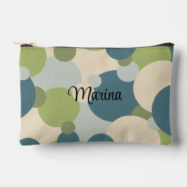 Gepersonaliseerde blauw-groene moleculen toilettas etui