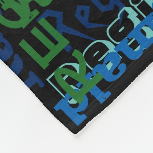 Gepersonaliseerde blauw/zwart aangepaste naam Coll Fleece Deken (Hoek)