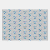 Gepersonaliseerde blauwe Abstracte ijsberg Motivat Inpakpapier Vel (Voorkant 2)