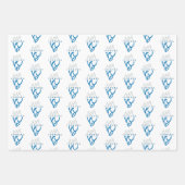 Gepersonaliseerde blauwe Abstracte ijsberg Motivat Inpakpapier Vel (Voorkant)