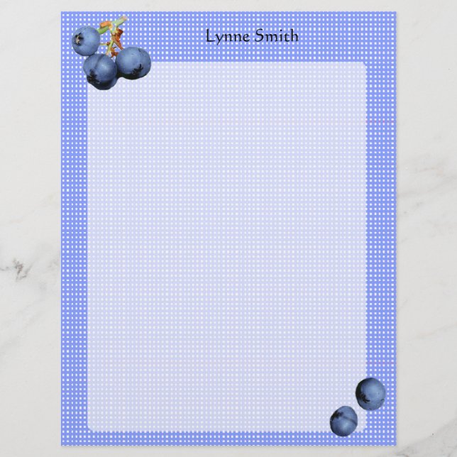 Gepersonaliseerde blauwe bessen Letterhead (Voorkant)