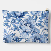 Gepersonaliseerde Blauwe Bloemen Bruidsmeisje Reis Etui (Achterkant)