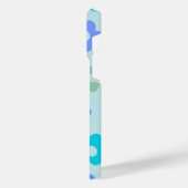 Gepersonaliseerde blauwe bloemen iPhone hoesje (Linkerkant)