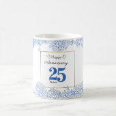 Gepersonaliseerde Blauwe Bloemen Mok -  Jaar K (Center)