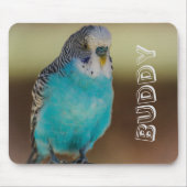 Gepersonaliseerde blauwe boedgie Mousepad Muismat (Voorkant)