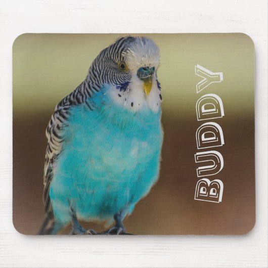 Gepersonaliseerde blauwe boedgie Mousepad Muismat (Voorkant)