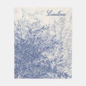 Gepersonaliseerde  Blauwe Boom Fleece Deken (Voorkant)