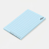 Gepersonaliseerde Blauwe Dierenarts Kantoor Veteri Post-it® Notes (Schuin)