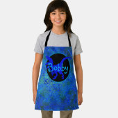 Gepersonaliseerde Blauwe Dinosaurus Verberg Kinder Schort (Insitu)