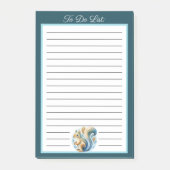 Gepersonaliseerde blauwe eekhoorn om te doen lijst post-it® notes (Voorkant)