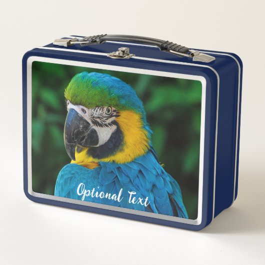 Gepersonaliseerde Blauwe en Gele Macaw Parrot (Voorkant)