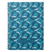 Gepersonaliseerde blauwe en ivoren forel, vis geva notitieboek (Voorkant)