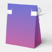 Gepersonaliseerde blauwe en roze ombre gradiënt bedankdoosjes (Achterkant)