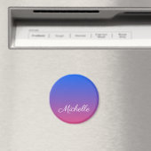 Gepersonaliseerde blauwe en roze ombre gradiënt magneet (Insitu (Vaatwasser))