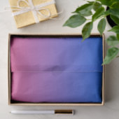 Gepersonaliseerde blauwe en roze ombre gradiënt tissuepapier (Geschenk)