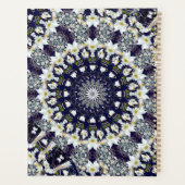 Gepersonaliseerde Blauwe en Witte Mandala Spiraalp Planner (Achterkant)