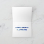 Gepersonaliseerde Blauwe en Witte Vergunningsdag B Kaart (Binnen)