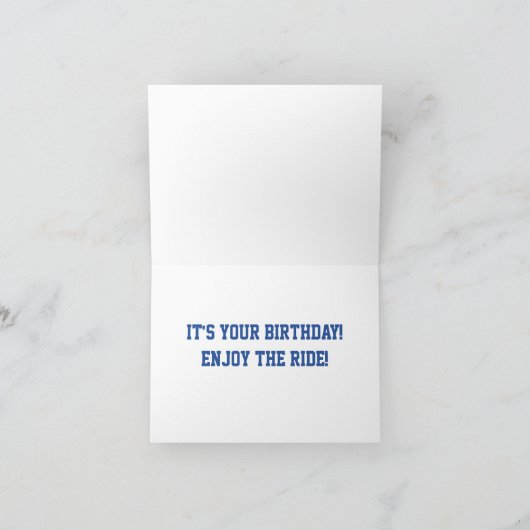 Gepersonaliseerde Blauwe en Witte Vergunningsdag B Kaart (Binnen)