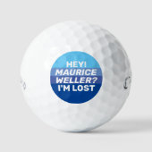 Gepersonaliseerde blauwe golfer naam verloren golfballen (Voorkant)