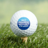 Gepersonaliseerde blauwe golfer naam verloren golfballen (Insitu Shirt)