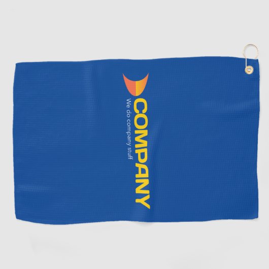 Gepersonaliseerde blauwe golfhanddoek op maat (Horizontaal)