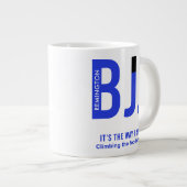 Gepersonaliseerde blauwe gordel gerangschikt BJJ J Grote Koffiekop (Voorkant rechts)