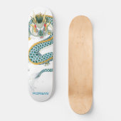 Gepersonaliseerde blauwe gouddrakenskateboard persoonlijk skateboard (Voorkant)
