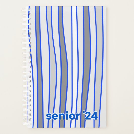 Gepersonaliseerde Blauwe & Grijze Hardcover Spiraa Planner (Voorkant)