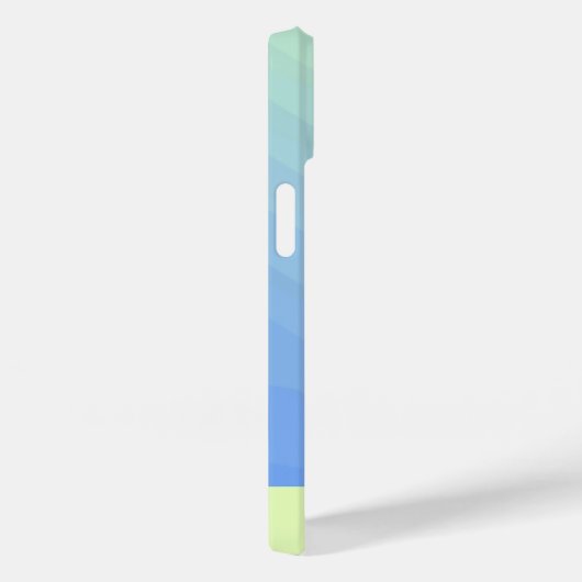 Gepersonaliseerde blauwe groene geel ombre gradiën Case-Mate iPhone case (Achterkant / Rechts)