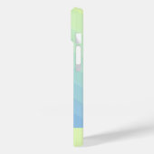Gepersonaliseerde blauwe groene geel ombre gradiën Case-Mate iPhone case (Achterkant / Links)