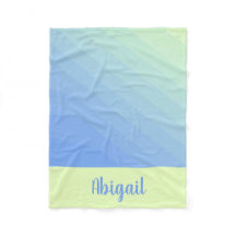 Gepersonaliseerde blauwe groene geel ombre gradiën