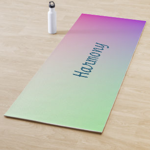 Gepersonaliseerde Blauwe Groene Paarse Regenboog K Yogamat
