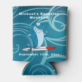 Gepersonaliseerde blauwe haaienweekend Surf Blikjeskoeler (Voorkant)