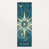 Gepersonaliseerde Blauwe Hemelse Yoga Mat (Achterkant)