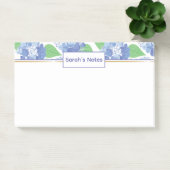 Gepersonaliseerde Blauwe Hortensia Bloemen Post-it Post-it® Notes (Kantoor)