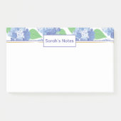 Gepersonaliseerde Blauwe Hortensia Bloemen Post-it Post-it® Notes (Voorkant)