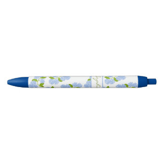 Gepersonaliseerde blauwe hortensia pen
