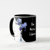  gepersonaliseerde blauwe irisbloemen mok (Voorkant links)