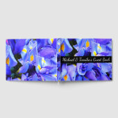 Gepersonaliseerde blauwe irissen bruiloft gastenboek (Volledig)