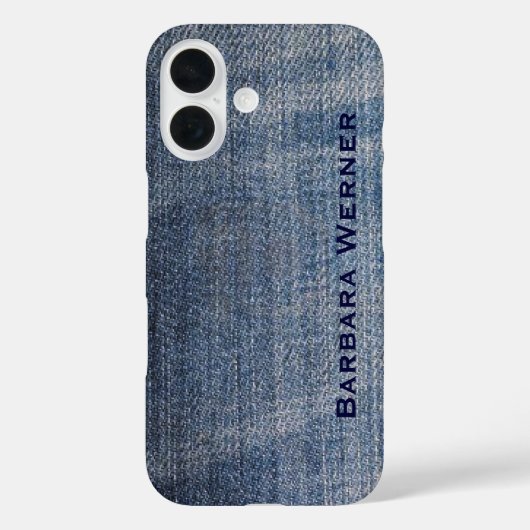 gepersonaliseerde blauwe jeans Case-Mate iPhone case (Achterkant)