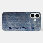 gepersonaliseerde blauwe jeans Case-Mate iPhone case (Achterkant (horizontaal))