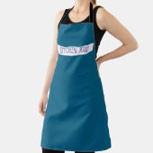 Gepersonaliseerde Blauwe Keuken Schort (Insitu)