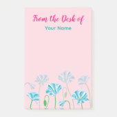 Gepersonaliseerde Blauwe klaproos Post-it® Notes (Voorkant)