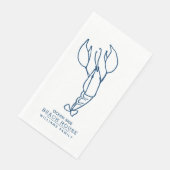 Gepersonaliseerde blauwe kreeft - Beach House Servet (Hoek)