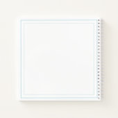 Gepersonaliseerde blauwe linten Greenery Elegant N Notitieboek (Achterkant)