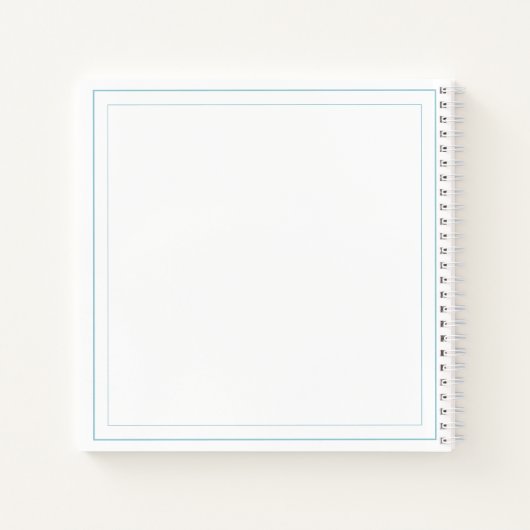 Gepersonaliseerde blauwe linten Greenery Elegant N Notitieboek (Achterkant)