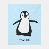 Gepersonaliseerde Blauwe moderne besneeuwde schatt Fleece Deken (Voorkant)